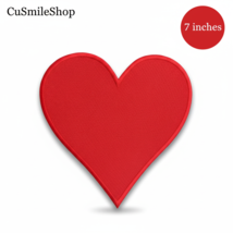 Large Red Heart Iron-on Embroidered Patch 7 Inches Love Art Applique Kis... - €20,52 EUR
