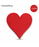 Large Red Heart Iron-on Embroidered Patch 7 Inches Love Art Applique Kis... - $23.90