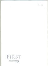 British Airways 1st Class A La Carte Dining Menu and Wine List April 1998 - $31.64