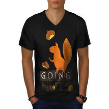 Going Nuts Squirrel Shirt Crazy Party Men V-Neck T-shirt - £10.23 GBP