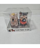 American Atelier Magnetic Kissing Yorkies Puppies Salt And Pepper Shaker... - $14.85