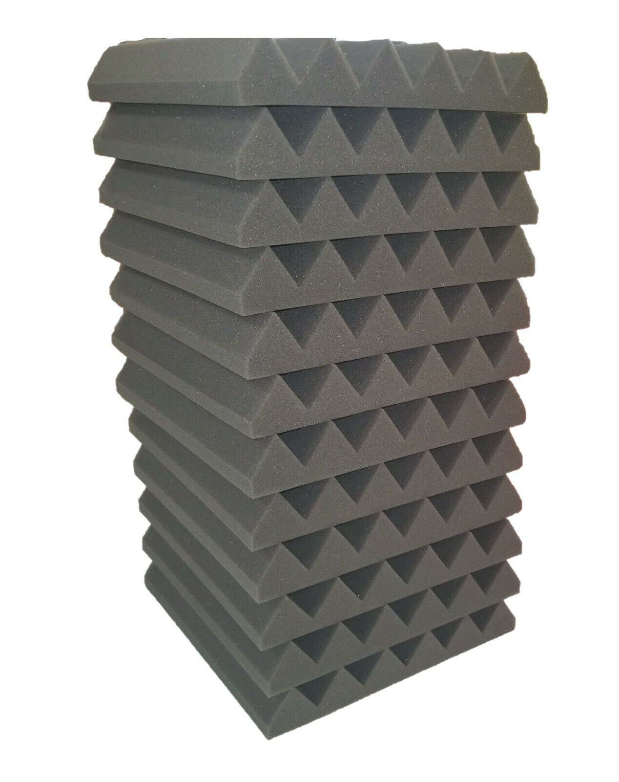 Fstop Labs Acoustic Foam Panels Wedge Tiles 12 Pack 2x12x12 Black