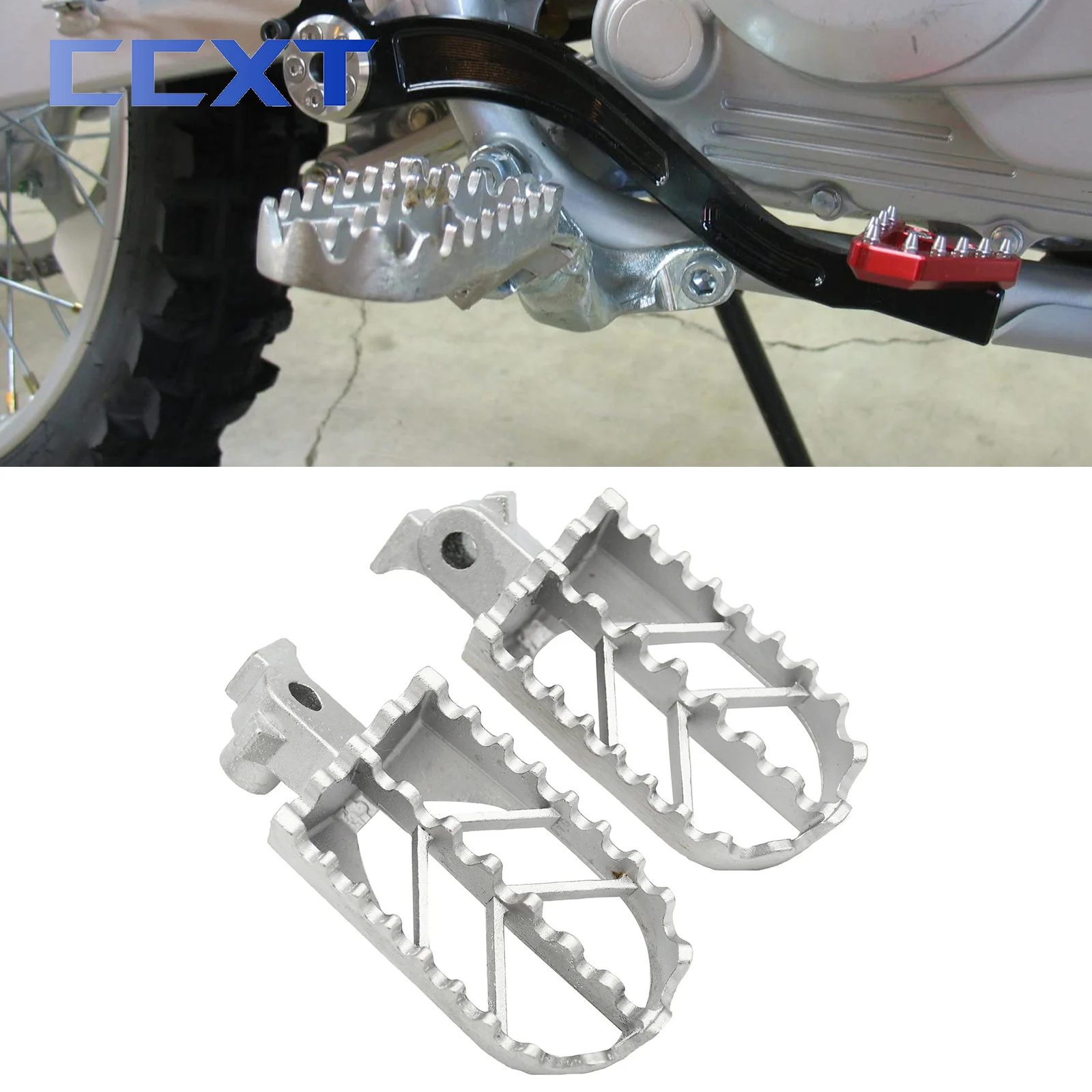 Motorcycle Stainless Steel Foot Rest Pegs Footpegs For Honda CRF50 XR50 ... - $17.93