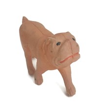 Vintage Celluloid Animal Dog Bulldog Christmas Putz Lightweight 4&quot; Long - £14.71 GBP