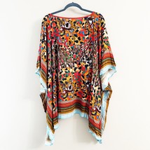 Anthropologie bl-nk London Cover Up Kimono Poncho Blouse Tunic OS Waterc... - $123.75