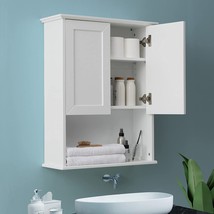 VANIRROR Bathroom Wall Cabinet Wooden Medicine Cabinet Buffering Hinge MDF - £218.21 GBP