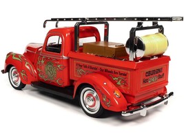 &quot;Rat Fink&quot; Fire Engine Truck Red with Graphics and Rat Fink Firefighter Resin F - £53.27 GBP