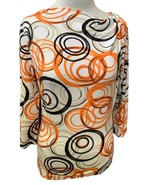 St John quarter sleeve ruched tunic multi swirl exclusive to Nordstrom s... - £36.95 GBP