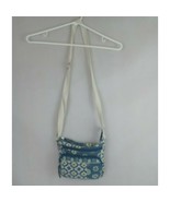 Women&#39;s Blue &amp; White Floral Shoulder Crossover Purse - $12.16 CAD