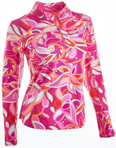 Nwt Ibkul Ubhot Caprese Pink Megaheat Long Sleeve Mock Golf Shirt M Xl &amp; 2XL - £58.98 GBP