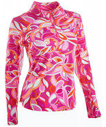 NWT IBKUL UBHOT CAPRESE PINK MEGAHEAT Long Sleeve Mock Golf Shirt M XL &amp;... - $1,430.40 MXN