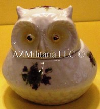 Lefton Porcelain Owl Trinket Box STK# 1958 - £9.24 GBP