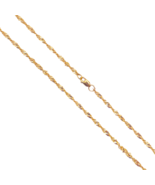 22ct Yellow Gold Fancy Twisted Ripple Chain Necklace 22 inches 2 mm Width - $1,551.30 CAD