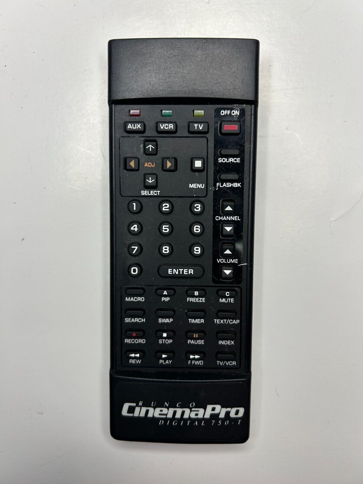 Runco Cinema Pro Digital 750-T Remote Control, Black - OEM for Projector  			
