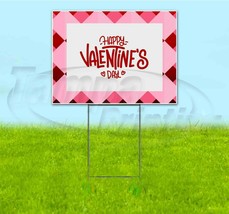 Happy Valentine&#39;s Day 18x24 Yard Sign With Stake Corrugated Bandit Usa Romantic - £20.54 GBP+