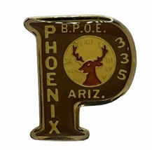 Phoenix Arizona Elks Lodge 335 Benevolent Protective Order Enamel Lapel ... - $7.95