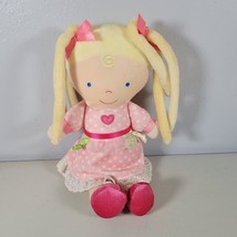 Kids Preferred Soft Doll Lovey Pink Baby Blonde Pigtails Plush Cuddle To... - $14.99
