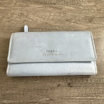 Fossil Maddox Trifold  Wallet Blue Soft Leather  USA - £15.30 GBP