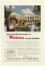 1952 Nassau Bahamas Travel  Vacation Vintage Print Ad - $2.50