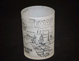 Hazel Atlas Texas The Lone Star State Shot Glass Man Cave Barware Tool - $9.89