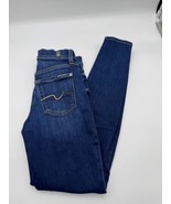 Seven 7 For All Mankind Jeans Womens 25 Blue Denim GWENEVERE Dark Wash - £15.29 GBP