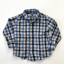 Janie and Jack Toddler Boys Long Sleeve Plaid Oxford Shirt Blue 2T - $7.87