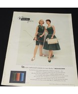 Vintage Print Ad 1955 Reeves Fabric Sewing Fabric Seventeen Magazine - $9.79