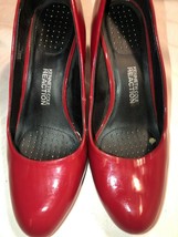 CLEAN KENNETH COLE HIGH HEELS SHOES HIGH GLOSS RED OUT ON THE TOWN 9.5 M - £25.83 GBP