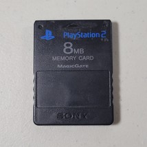 Sony Playstation 2 PS2 Memory Card 8MB Magicgate SCPH-10020 Black Offici... - $7.25