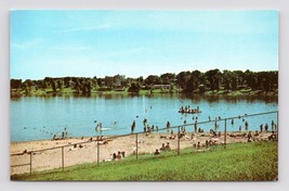 Lake MacBride Swimming Beach Iowa City  IA UNP Unused Chrome Postcard A14 - £3.07 GBP