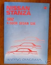 Factory Wiring Diagrams - 1992 Nissan Stanza GXE Sedan - $21.95