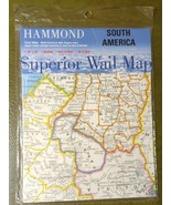 Hammond Superior Wall Map Folded 38&quot; x 25&quot; South America NIP - £5.38 GBP
