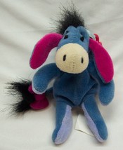 Walt Disney Store Winnie The Pooh Eeyore 5&quot; Bean Bag Toy Clip Keychain - £11.68 GBP