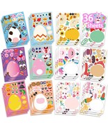 36 Sheets Easter Egg Stickers for Kids Easter Basket Stuffers Make a Fac... - £15.69 GBP
