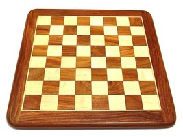 Wooden Flat Chess Board Handcrafted Premium Quality Rosewood Chess 14x14 Inch - £43.36 GBP