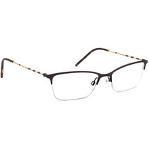 Burberry Eyeglasses B 1278 1012 Brown/Plaid Half Rim Metal Italy 53[]17 140 - £72.15 GBP