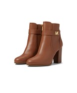 Michael Kors Womens Jilly Heeled Bootie Luggage Gold Zip 10 M NEW - $168.31 CAD
