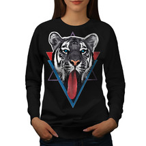 Wellcoda Tiger Tongue Triangle Womens Sweatshirt - £27.92 GBP+