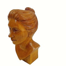 Vintage Wood Woman Hand Carved 10&quot; Bust Signed Bob Moeller 1998 OOAK - £73.56 GBP