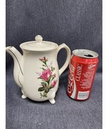 Vtg Porcelain Moss Rose Electric Tea Coffee Water Pot 6 1.2” tall Untested - $12.87