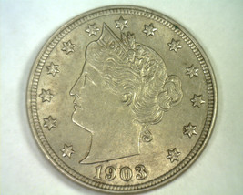 1903 LIBERTY NICKEL NICE UNCIRCULATED NICE UNC. ORIGINAL COIN FROM BOBS ... - $125.00