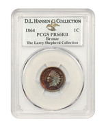 1864 1C PCGS PR66RB (Bronze) ex: D.L. Hansen - £7,107.30 GBP