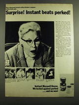 1972 Maxwell House Coffee Advertisement - Surprise! Instant beats perked - £14.78 GBP