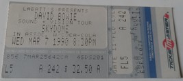 DAVID BOWIE 1990 TICKET STUB TORONTO SKYDOME SOUND &amp; VISION FLR ROW A LA... - £10.07 GBP
