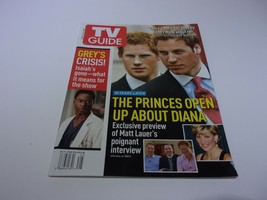 TV Guide June 18-24 2007 The Princes Open Up About Diana - £9.19 GBP