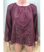 Girls&#39; Cat &amp; Jack L/S Button-Front Shine Stripe Blouse Sz Large (10/12) NWT - €10,99 EUR