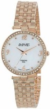 NEW August Steiner AS8078RG Womens Diamond Accented MOP Rose Gold Bracelet Watch - $29.65