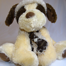 Hugfun International Kowloon Hong Kong Plush Dog Winter Hat &amp; Scarf Brown Puppy - £7.79 GBP