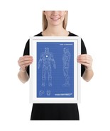Iron Man Blueprint Premium Luster Photo Paper Framed Poster - $50.96 CAD