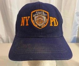 Black New York City Police Department Baseball Type Hat Pre-Owned Adjustable - £12.42 GBP